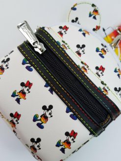 Loungefly Disney Mickey & Minnie Mouse Rainbow Wristlet