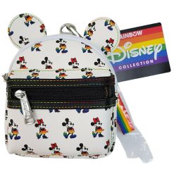 Loungefly Disney Mickey & Minnie Mouse Rainbow Wristlet