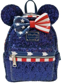 RARE BNWT Minnie Mouse Sequined Stars and deals Stripes Mini Backpack by Loungefly