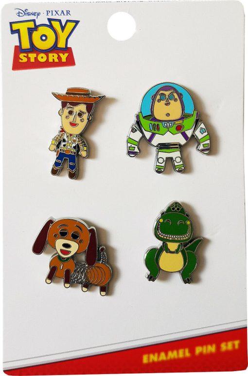 Loungefly Disney Toy Story 4 Pin Badge Set Enamel - Woody Buzz Slinky Rex Pins