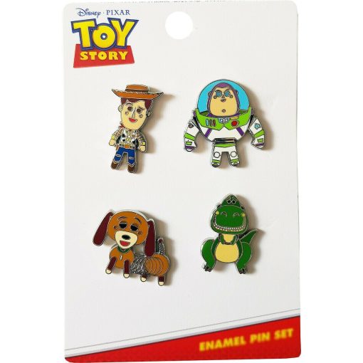 Loungefly Disney Toy Story 4 Pin Badge Set Enamel - Woody Buzz Slinky Rex Pins