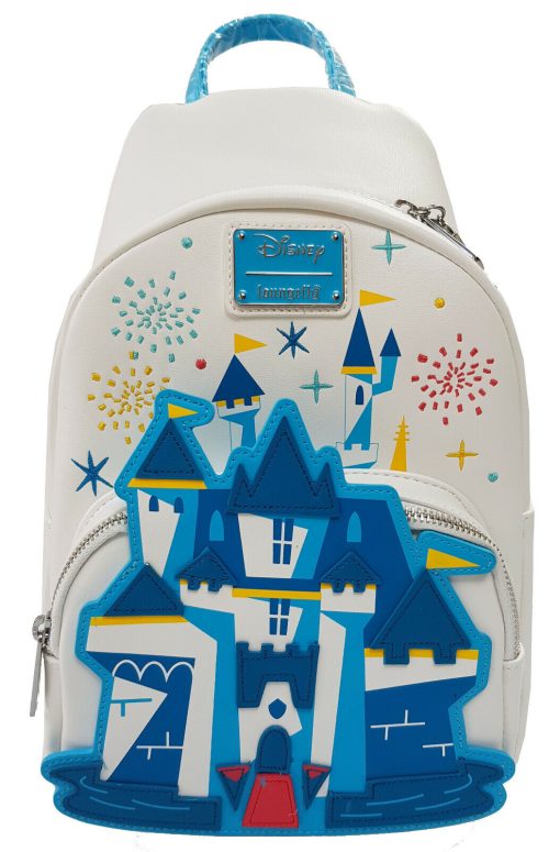 Loungefly Disneyland Castle 65th Anniversary Sling To Mini Backpack Bag