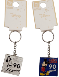 Primark Disney Mickey Mouse & Steamboat Willie 90th Birthday Metal Keyring