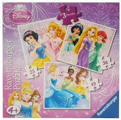 Ravensburger Disney Princess 3 x Jigsaw Puzzle Set 25, 36 & 49 Pieces