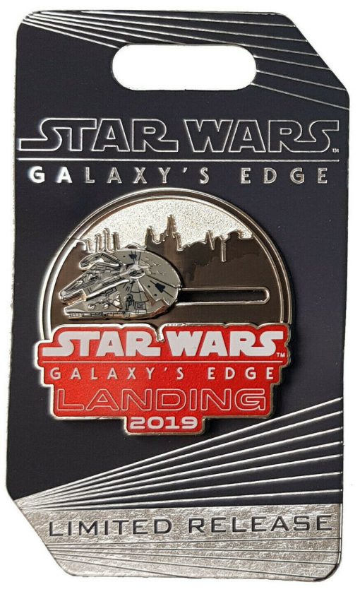 Star Wars Galaxy Edge Opening Limited Edition Sliding Millennium Falcon Pin Trading Badge