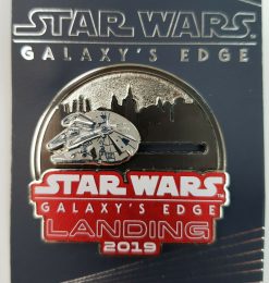 Star Wars Galaxy Edge Opening Limited Edition Sliding Millennium Falcon Pin Trading Badge