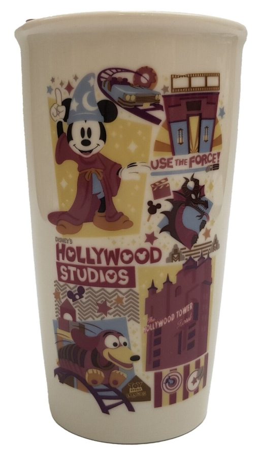 Starbucks Disney World Hollywood Studios Ceramic Travel Mug 12oz With Splash Guard Lid