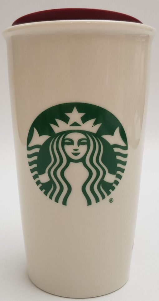 Starbucks Disney World Hollywood Studios Ceramic Travel Mug 12oz With Splash Guard Lid