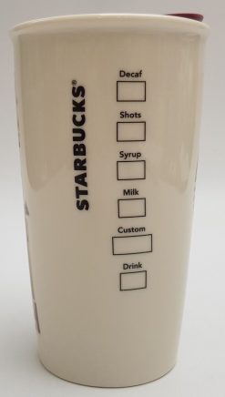 Starbucks Disney World Hollywood Studios Ceramic Travel Mug 12oz With Splash Guard Lid