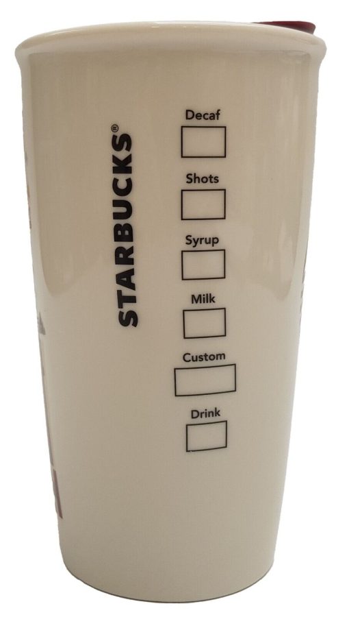 Starbucks Disney World Hollywood Studios Ceramic Travel Mug 12oz With Splash Guard Lid