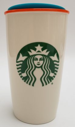 Starbucks Disney World Magic Kingdom Ceramic Travel Mug Tumbler With Splash Guard Lid