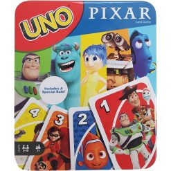 UNO Disney Pixar Family Card Game In Storage Tin Special Rule Edition