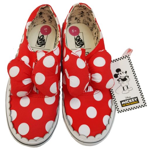 Vans Disney Minnie Mouse Gore Trainers Kids UK Size 2.5