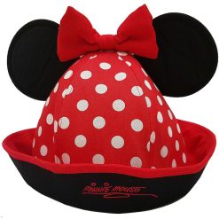 Walt Disney World Minnie Mouse Red Polka Dot Bucket Hat With Ears & Bow