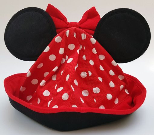 Walt Disney World Minnie Mouse Red Polka Dot Bucket Hat With Ears & Bow