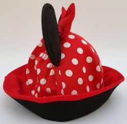 Walt Disney World Minnie Mouse Red Polka Dot Bucket Hat With Ears & Bow