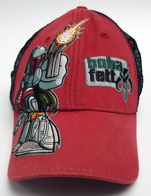 Walt Disney World Star Wars Boba Fett Red & Black Baseball Cap Adults