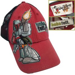 Walt Disney World Star Wars Boba Fett Red & Black Baseball Cap Adults