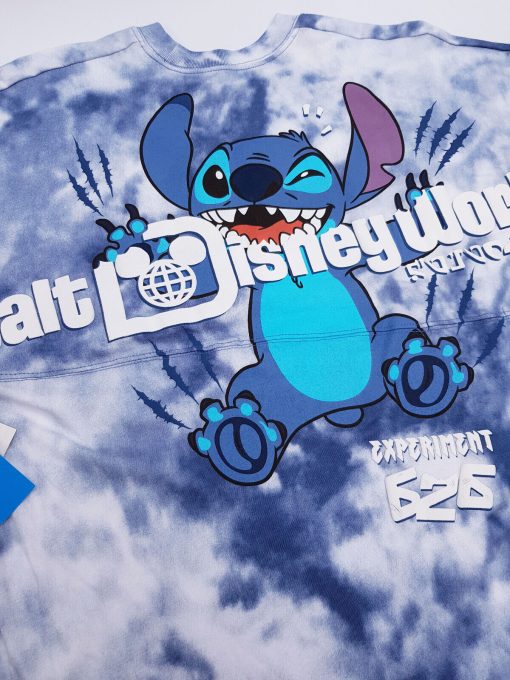 Walt Disney World Stitch Tie Dye Blue Spirit Jersey Adults XS X-Small