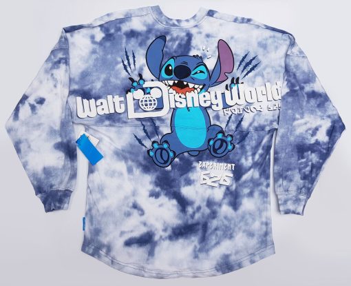 Walt Disney World Stitch Tie Dye Blue Spirit Jersey Adults XS X-Small