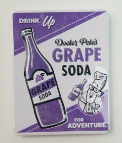 Walt Disney World Up Docter Petes Grape Soda Tin Magnet